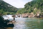 Au beau milieu d'une teuf, baignade dans les gorges de l'Heyrault, le 7 juin 2003