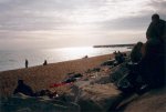 Barcelona, 'Tekno Circus 2001', on the beach, 1er janvier 2001