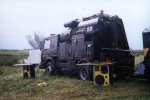 Truck made by Mutoïd au teknival d'Ozora (Hongrie) le 11 août 1999