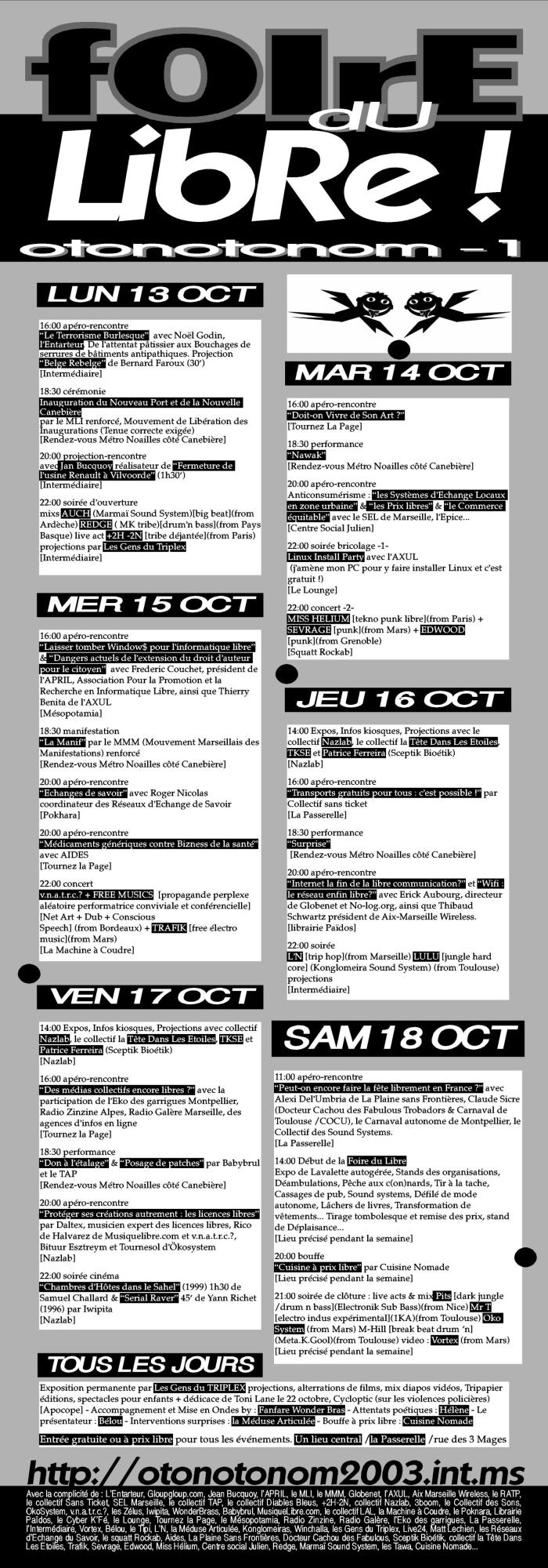 le programme !